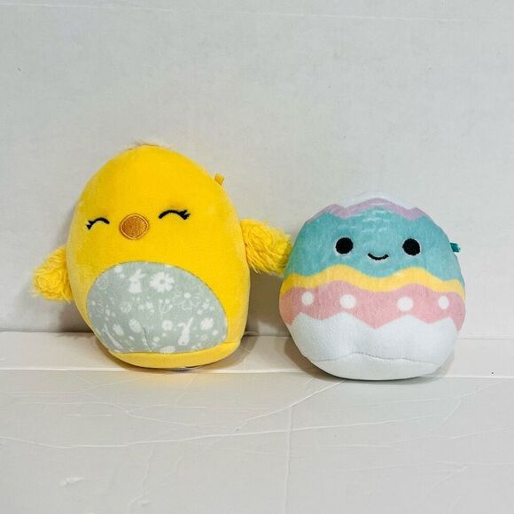 Squishmallows Other - Squishmallows Egbert The Easter Egg And Aimee The Chick With Floral Belly   4.5”
